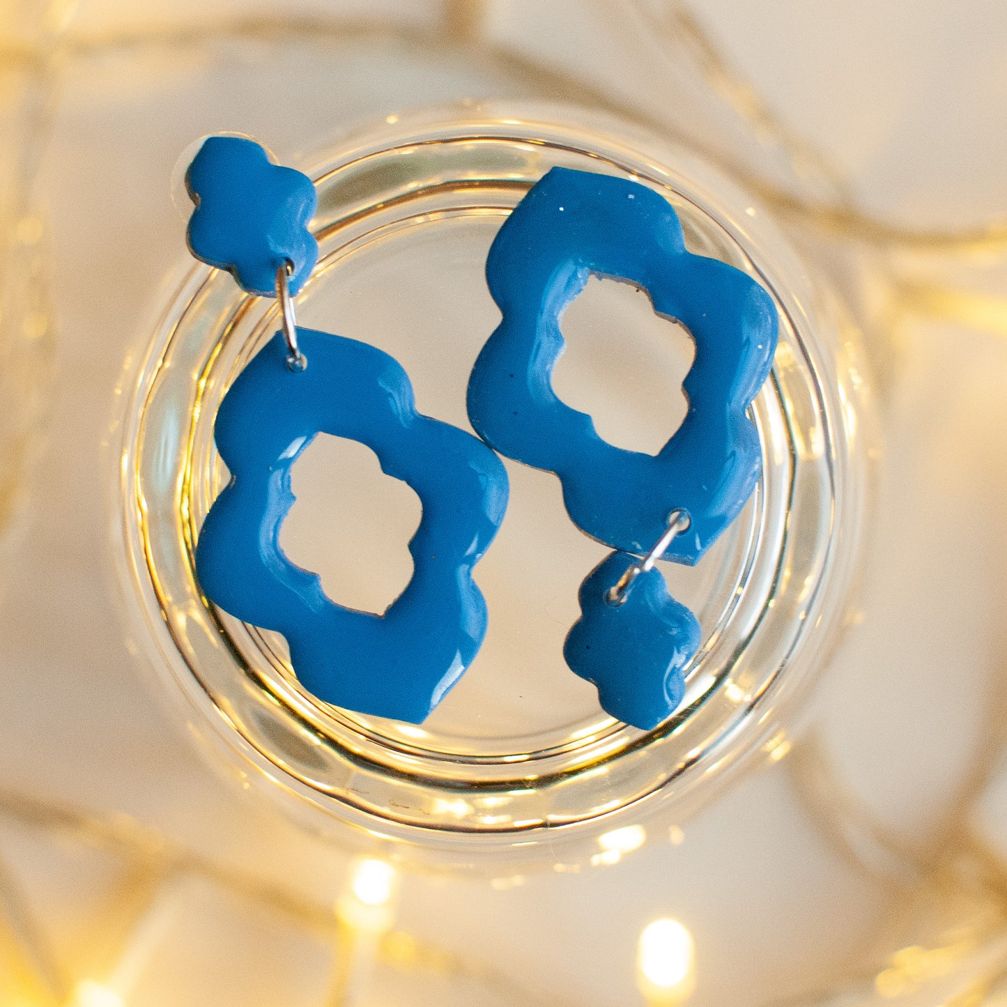 Blue Statement Earrings
