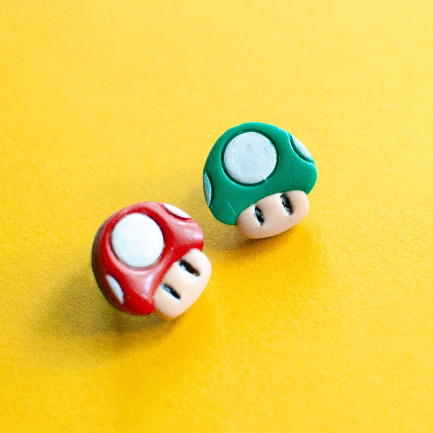 Super Mushroom Earrings and Pins