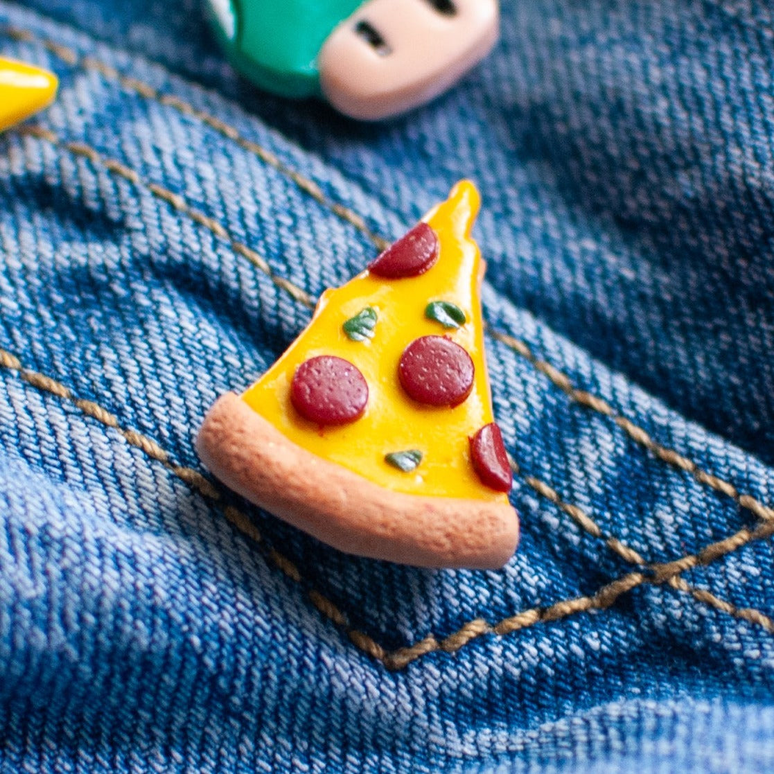 Pizza Earrings and Pins