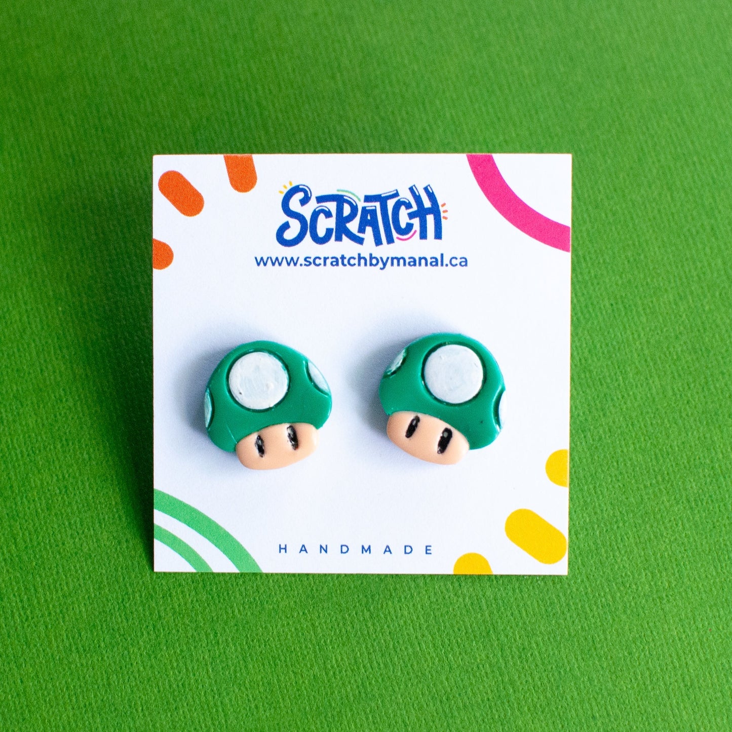 Super Mushroom Earrings and Pins