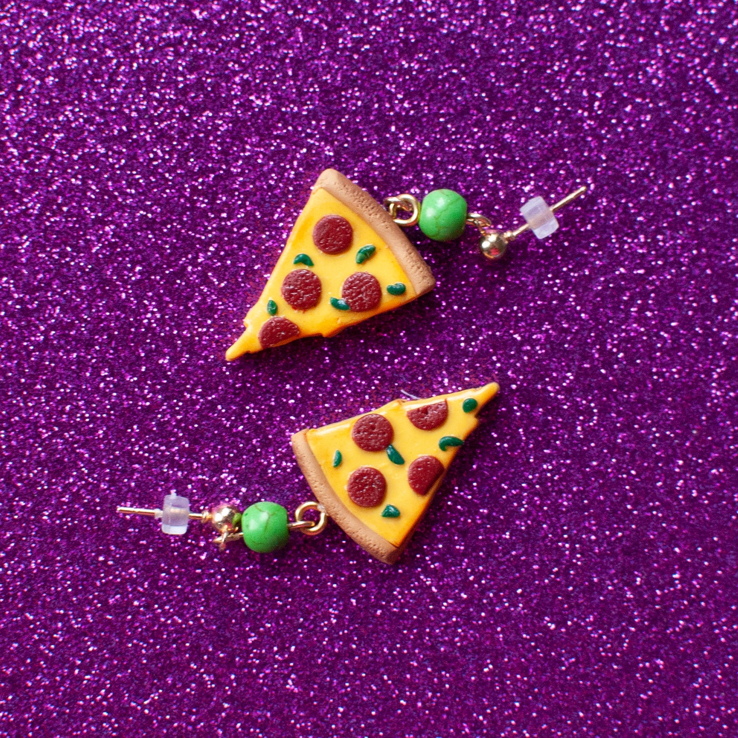 Pizza Earrings and Pins