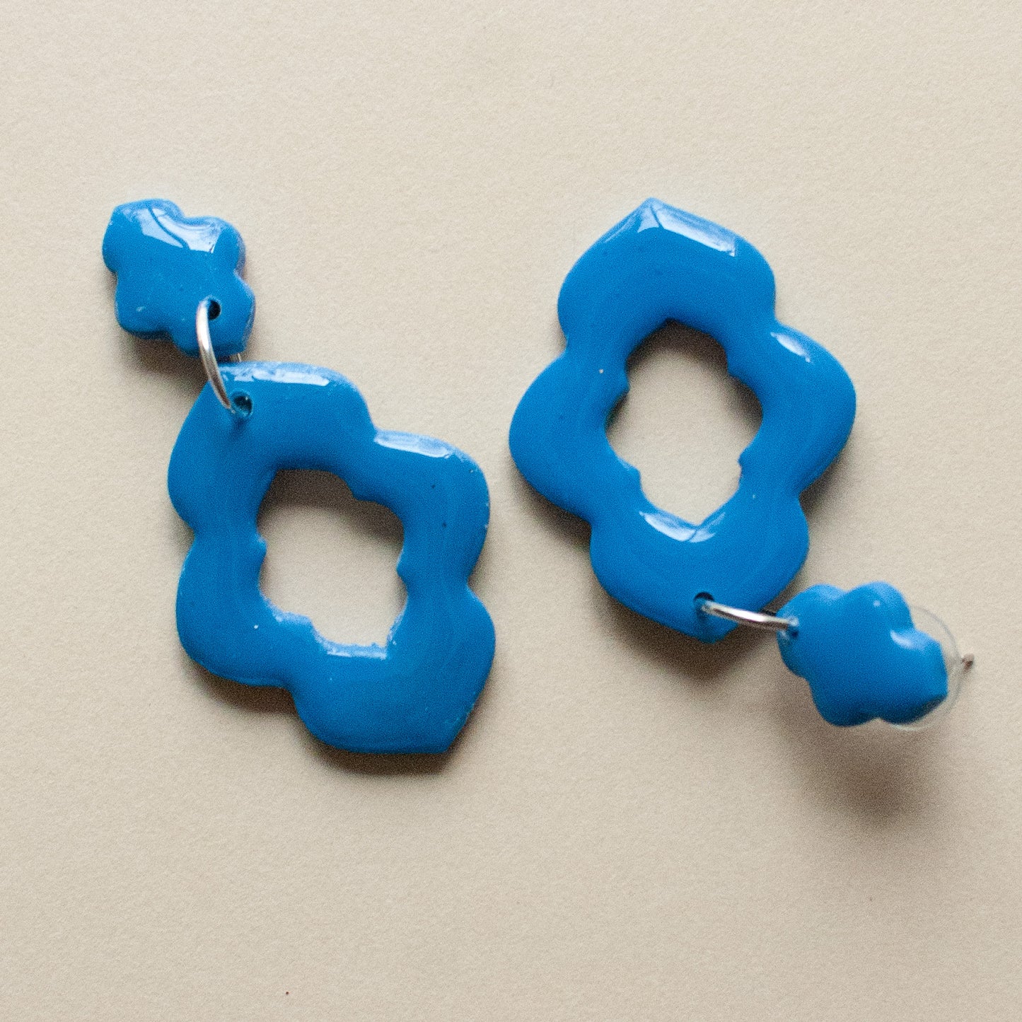 Blue Statement Earrings